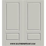 S93 6 Panel Smooth Star Fiberglass Double Door