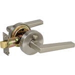 Soho Round Rosette Lever Lockset Satin Nickel Passage