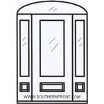 Infineon 6-8 3/4 Lite Single, 2 Sidelights and Elliptical Transom