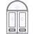 Tuscan 6-8 3/4 Lite Double and Half Round Transom