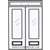 Aberdeen 8-0 3/4 Lite Double and Rectangular Transom