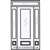Derry 8-0 3/4 Lite Single, 2 Sidelights and Rectangular Transom