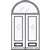 Aberdeen 8-0 3/4 Lite Double and Half Round Transom