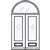 French 8-0 3/4 Lite Double and Half Round Transom