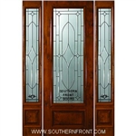 Bourbon Street KA 8-0 3/4 Lite Single and 2 Sidelights