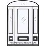 New Orleans 6-8 2/3 Lite Single, 2 Sidelights and Elliptical Transom