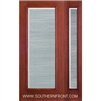 FCM141-RT 6-8 Fiber Classic Mahogany Fiberglass Raise/Tilt Internal Blinds Single and 1 Sidelight