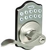 Electronic Keypad Lever Set -  Polished Brass Finish