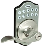 Electronic Keypad Lever Set -  Polished Brass Finish