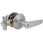 Manhattan Lever Lockset Satin Nickel Entrance