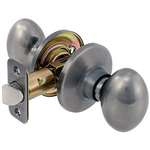 Ruby Knob Lockset Pewter Entrance