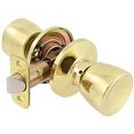 Guardian Knob Lockset Bright Brass Entrance