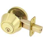 EZ Set Deadbolt Single Cylinder PVD Lifetime Bright Brass