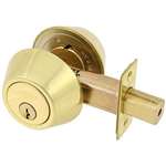 EZ Set Deadbolt Double Cylinder Bright Brass