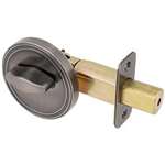 EZ Set One Sided Half Bore Deadbolt Pewter