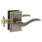 Ronda Sandcast Lever Set Square Aged Pewter Passage