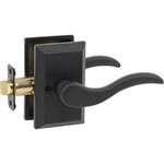 Ronda Sandcast Lever Set Square Aged Black Privacy