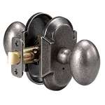 Sorrento Sandcast Knob Set Curved Aged Pewter Passage