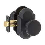 Tulum Sandcast Knob Set Curved Aged Black Passage