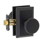 Tulum Sandcast Knob Set Square Aged Black Privacy