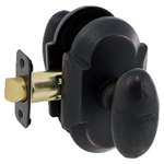 Rosa Sandcast Knob Set Curved Victorian Bronze Passage