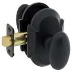 Rosa Sandcast Knob Set Curved Aged Black Passage