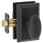 Rosa Sandcast Knob Set Square Aged Black Passage