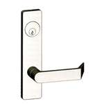 Escutcheon Mortise Lock Charlotte Lever Dull Chrome Privacy