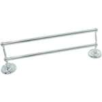 Bright Chrome Stratford 18" Double Towel Bar Set