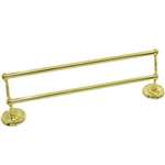 Bright Brass Stratford 24" Double Towel Bar Set