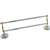 Bright Chrome and Brass Stratford 18" Double Towel Bar Set