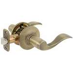 Queen Lever Lockset Antique Brass Dummy