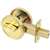 Deadbolt Bright Brass One Sided with Plate