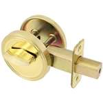 Deadbolt Bright Brass One Sided with Plate