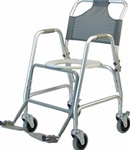 Lumex Deluxe Shower Transport Chair with Footrests