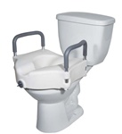 Drive 2 in 1 Locking Elevated Toilet Seat with Tool Free Removable Arms