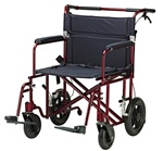 Drive Bariatric 22" Transport WheelChair 450 Lbs. Capacity ATC22R