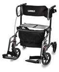 Lumex Hybridlx Rollator Transport Chair, Lx1000B, Lx1000T