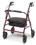 Lumex Walkabout Four-Wheel Imperial Rollator - Contoured Backbar RJ4405