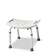 Medline Bath Bench without Back durable aluminum frame is corrosion resistant and features seat height adjustments in 1-inch increments