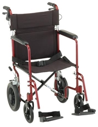 Nova Transport Wheelchair 20" Seat Width and Hand Brakes