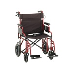 Nova Bariatric Aluminum Transport WheelChair 22" Seat 400 Lbs. Capacity