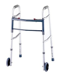 Karman Deluxe Folding Walker w/5&quot; Wheels and Adjustable Height W-01-W5