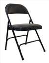 APPROVED VENDOR , Folding Chair Vinyl Steel Black
