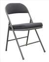 APPROVED VENDOR , Folding Chair Gray Fabric Gray Frame
