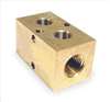 PNEUMADYNE INC , Manifold 1/4 In Inlet 2 Outlets Brass