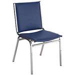 APPROVED VENDOR, F1199 Stack Chair Armless Vinyl Navy