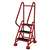 APPROVED VENDOR, F2128 Rolling Ladder 3 Step Red w/Handrails