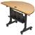 APPROVED VENDOR, Table Mobile Flip Top 1/2 Round Teak