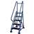 APPROVED VENDOR, F2132 Rolling Ladder 5 Step Blue w/Handrails